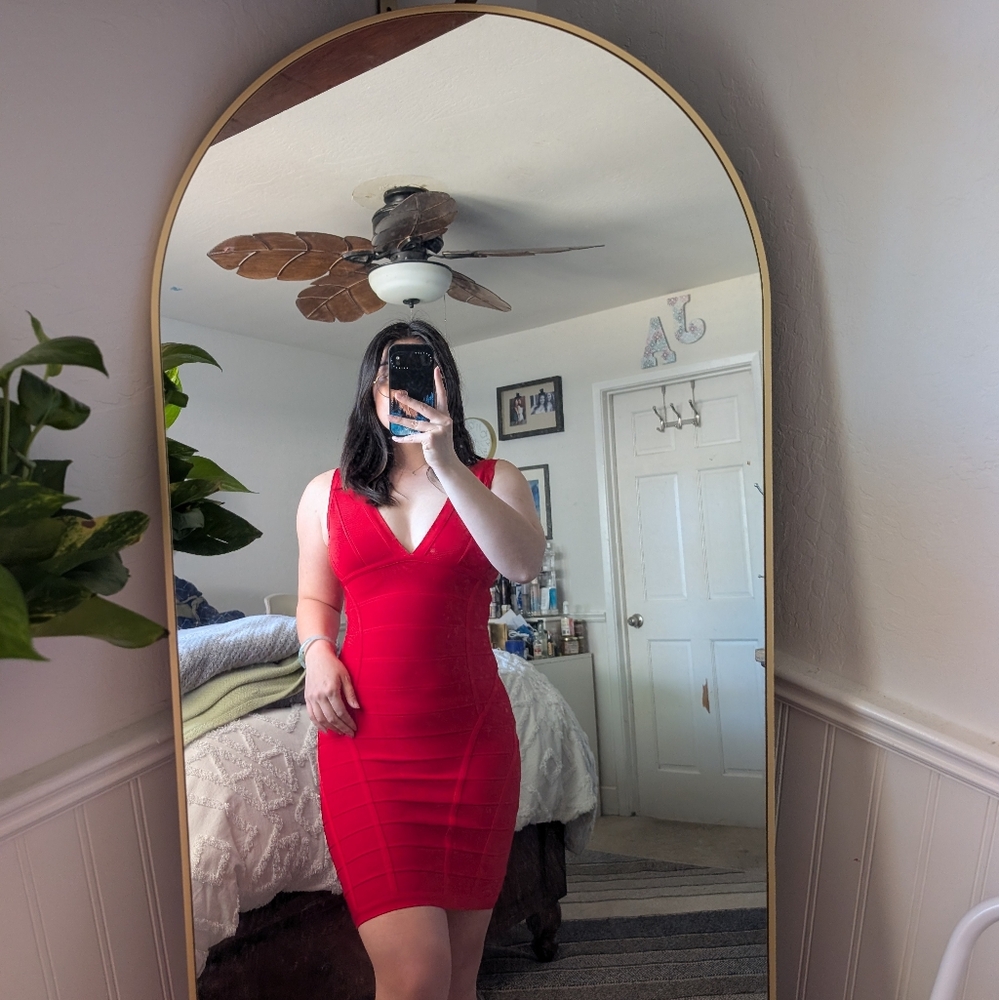 House of CB Vivid Red Mini Dress